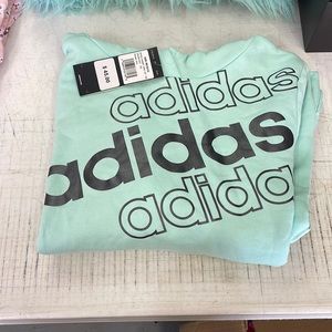 Brand new youth girls adidas mint green hoodie